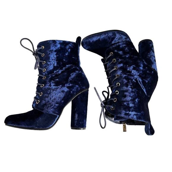 Catherine Malandrino Burnout Velvet Heel Bootie 6.5 Witchy Y2K Whimsigoth Vampy - Picture 8 of 13